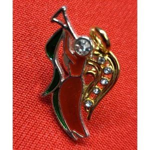Christmas Joy to the World Angel Tac Pin